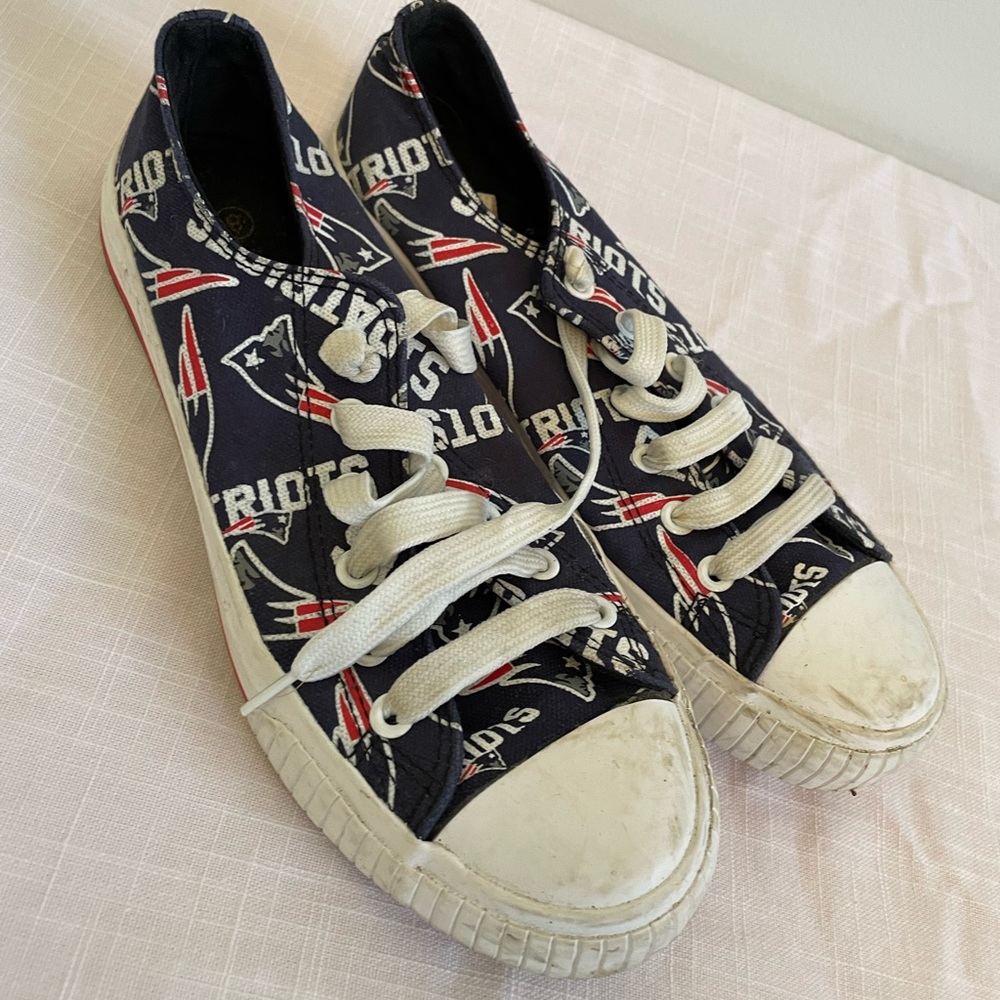 NE Patriots sneakers size 8 woman